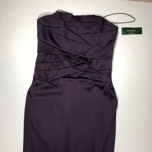 Ralph Lauren, Strapless dress, Purple